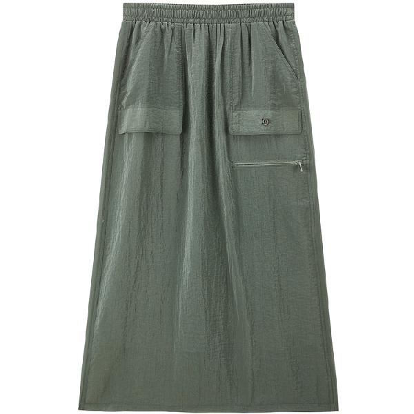Peacebird Acetate High Waist Skirt
