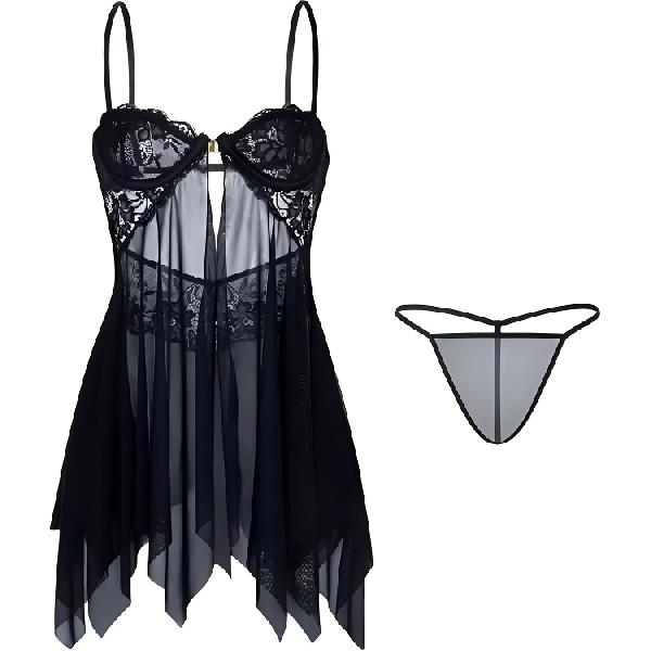 MIIOW Mesh Slip Dress