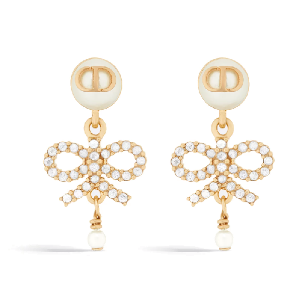 DIOR Butterfly Bow Earrings Gold
