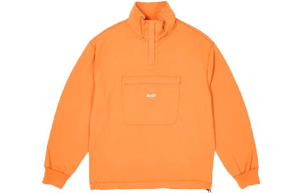 PALACE FW23 1/4 Zip Washed Funnel Sweatshirt Orange