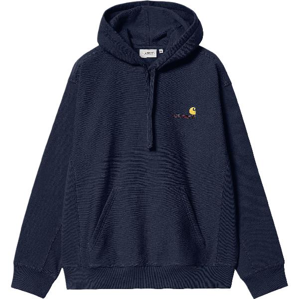 Carhartt WIP Hooded American Script Sweat Air Force Blue