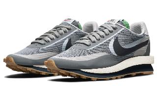 clot x sacai x Nike Waffle Grey Blue