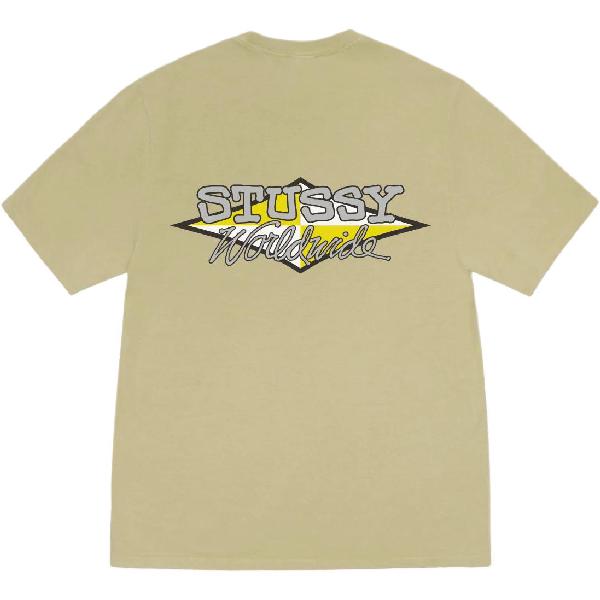 Stussy SS25 WORLDWIDE DIAMOND TEE PIGMENT DYED logoT