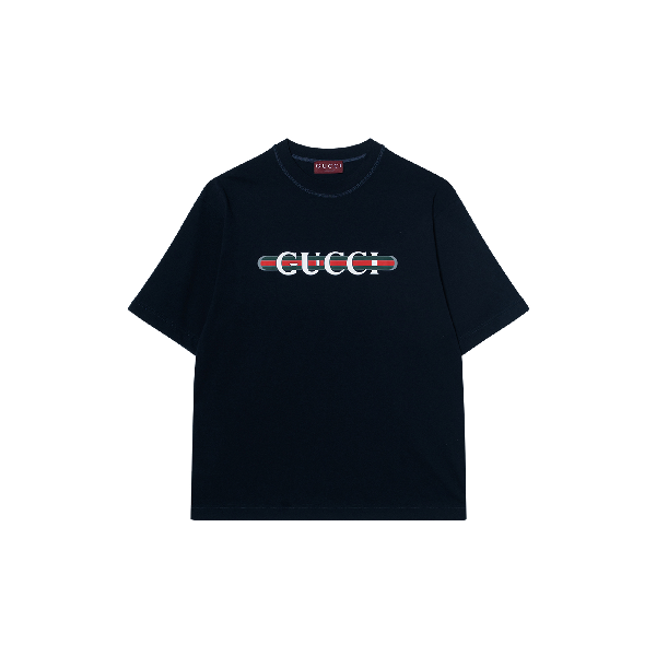 GUCCI Letter Print T-Shirt Blue