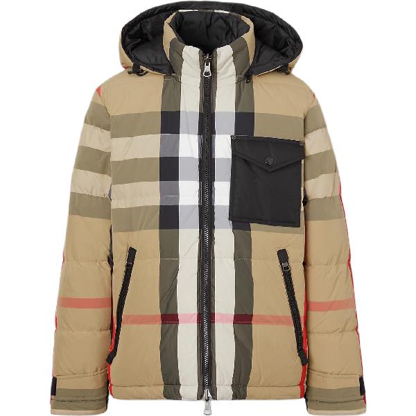 Burberry FW22 Hooded Puffer Jacket Beige