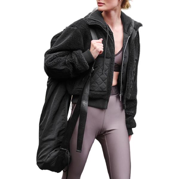 Alo Yoga Sherpa Edge Bomber Ivory