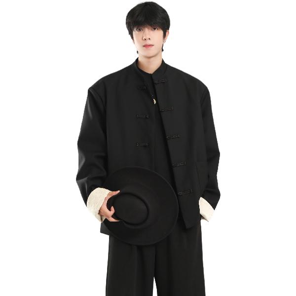MIIRACER Vintage Padded Shoulder Jacket Black