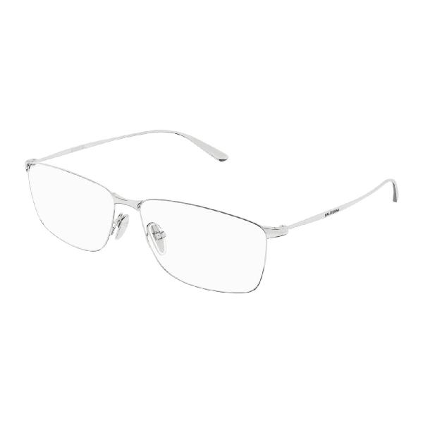 Balenciaga Metal Square Optical Frames Silver