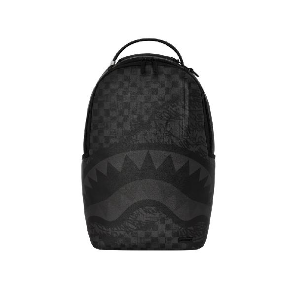 SPRAYGROUND Shark Logo Checkerboard Backpack Black Gray