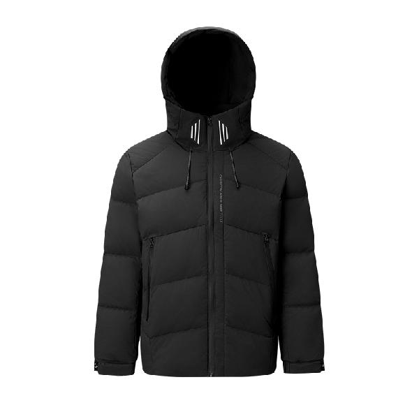 千仞岗 男子保暖休闲时尚常规版型运动健身经典短款连帽外套羽绒服 男款