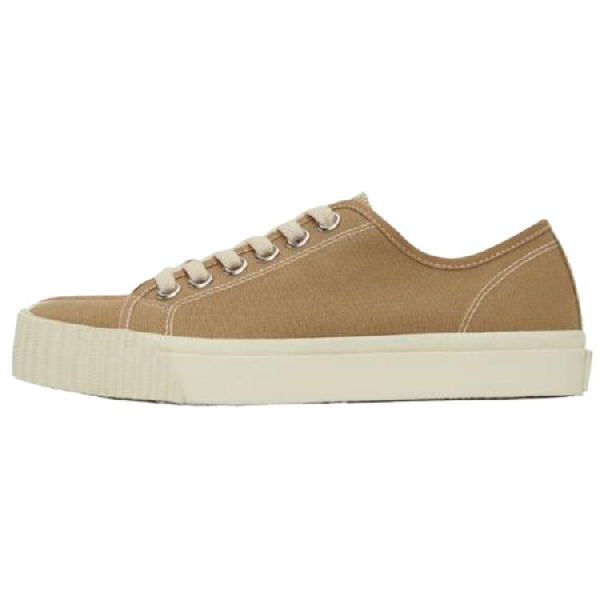 Maison Margiela Tabi Low Canvas Sneakers Light Brown