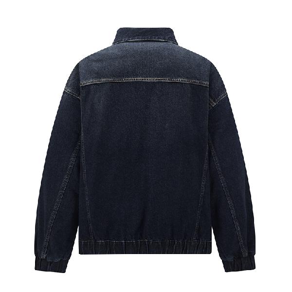 森马 做旧复古牛仔外套夹克羽绒服 男款