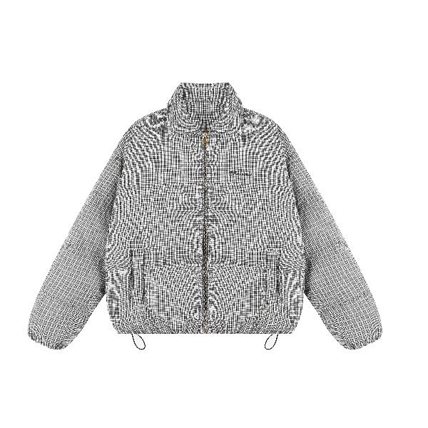 BEETLE TOWN Retro Plaid Puffer Jacket