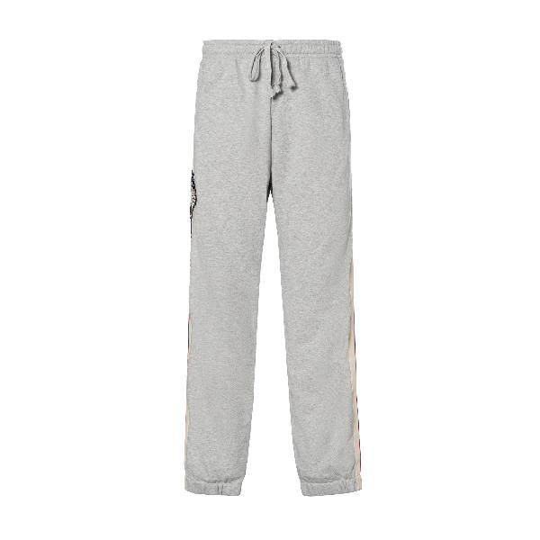 Gucci Classic Tiger Head Jogger Pants Gray