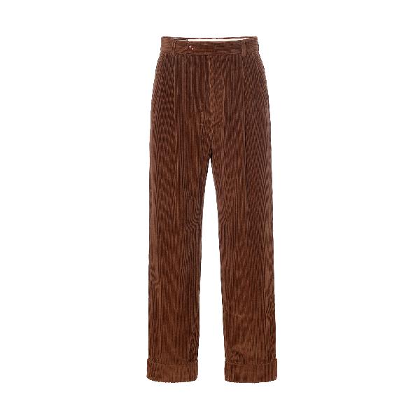 Gucci SS22 Corduroy Trousers Brown