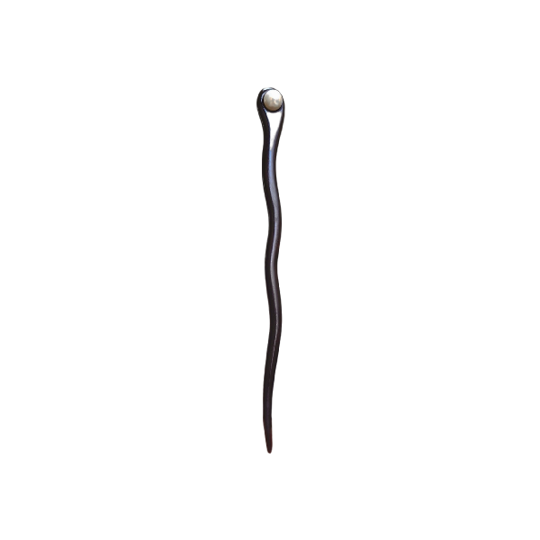 NuanTong Elegant Pearl Hairpin Ebony Wood
