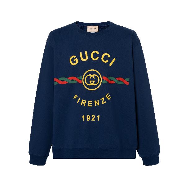 Gucci 1921 Logo Sweatshirt Blue