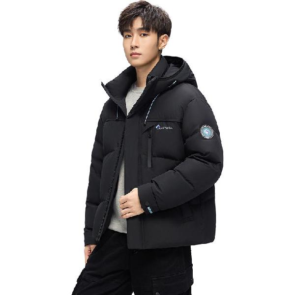 鸭鸭 极寒系列 户外加厚保暖冬季外套石墨烯内里蓄热连帽纯色百搭派克羽绒服 男女同款