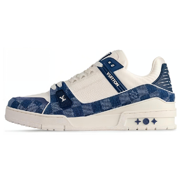 Louis Vuitton Trainer White Blue
