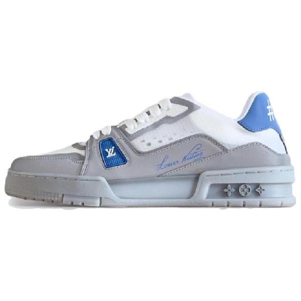 Louis Vuitton Trainer Low Top Blue Grey