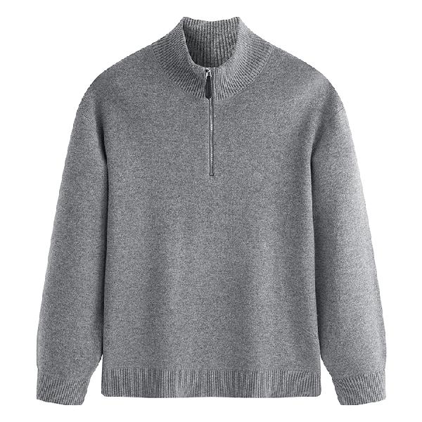PEACEBIRD MEN Half Neck Knit Sweater
