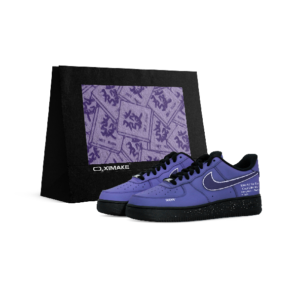 Nike Air Force 1 Black Samurai Purple Toe