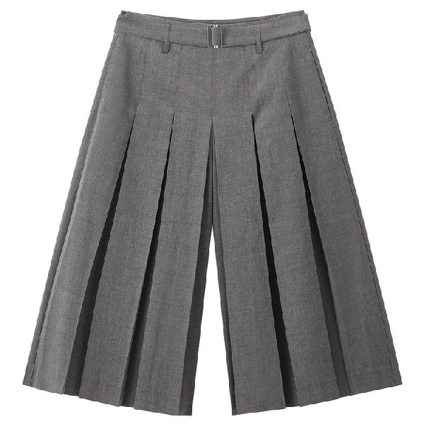 Peacebird Wide Leg Plaid Trousers