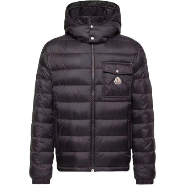 Moncler SS26 Verith Short Hooded Puffer Jacket Logo